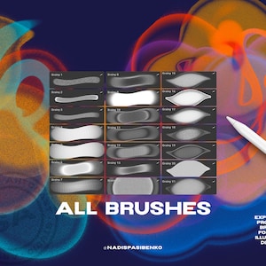 Grainy Procreate Brushes | Bubble & Spray Brush Set for Lettering ...