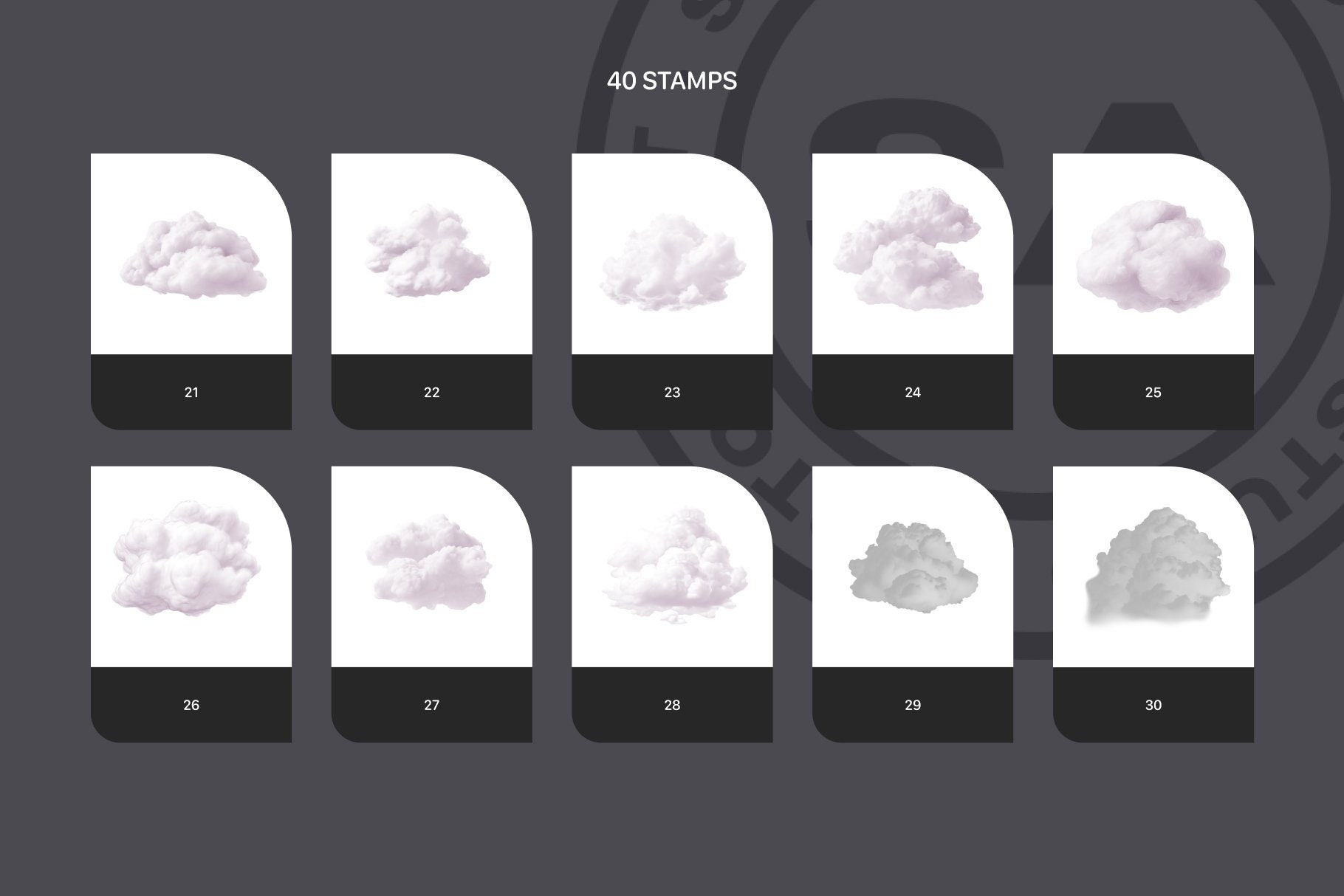 Procreate Realistic Clouds Sky Stamps, Procreate Brushes - Etsy