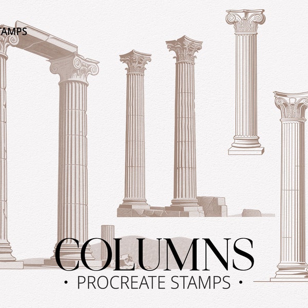 Column Stamp Procreate Brushes - Painting Kit for Procreate - iPad Brushes