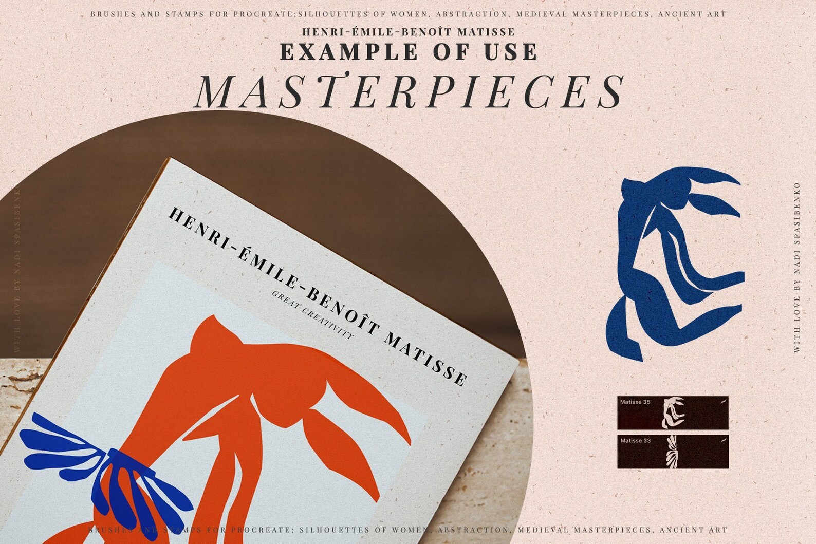 Masterpieces: Procreate & Photoshop Stamps | Character Creation Brushes ...