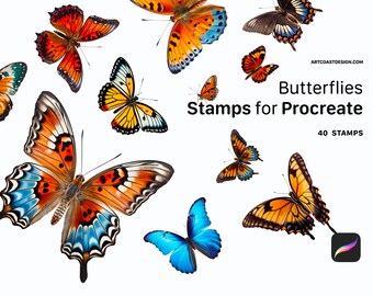 Butterfly Stamps Procreate Brushes Stamps for Animation Procreate Dreams