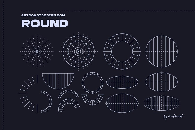 Procreate Brush Pack | 68 Lettering and Typography Grids