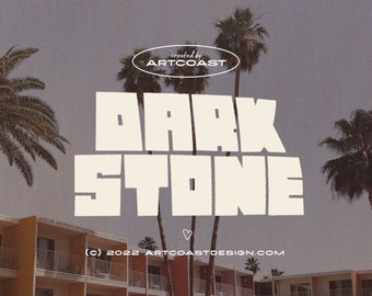 Dark Stone - Bold Font, Crafting Font, Retro Font, Groovy Font, Poster Font