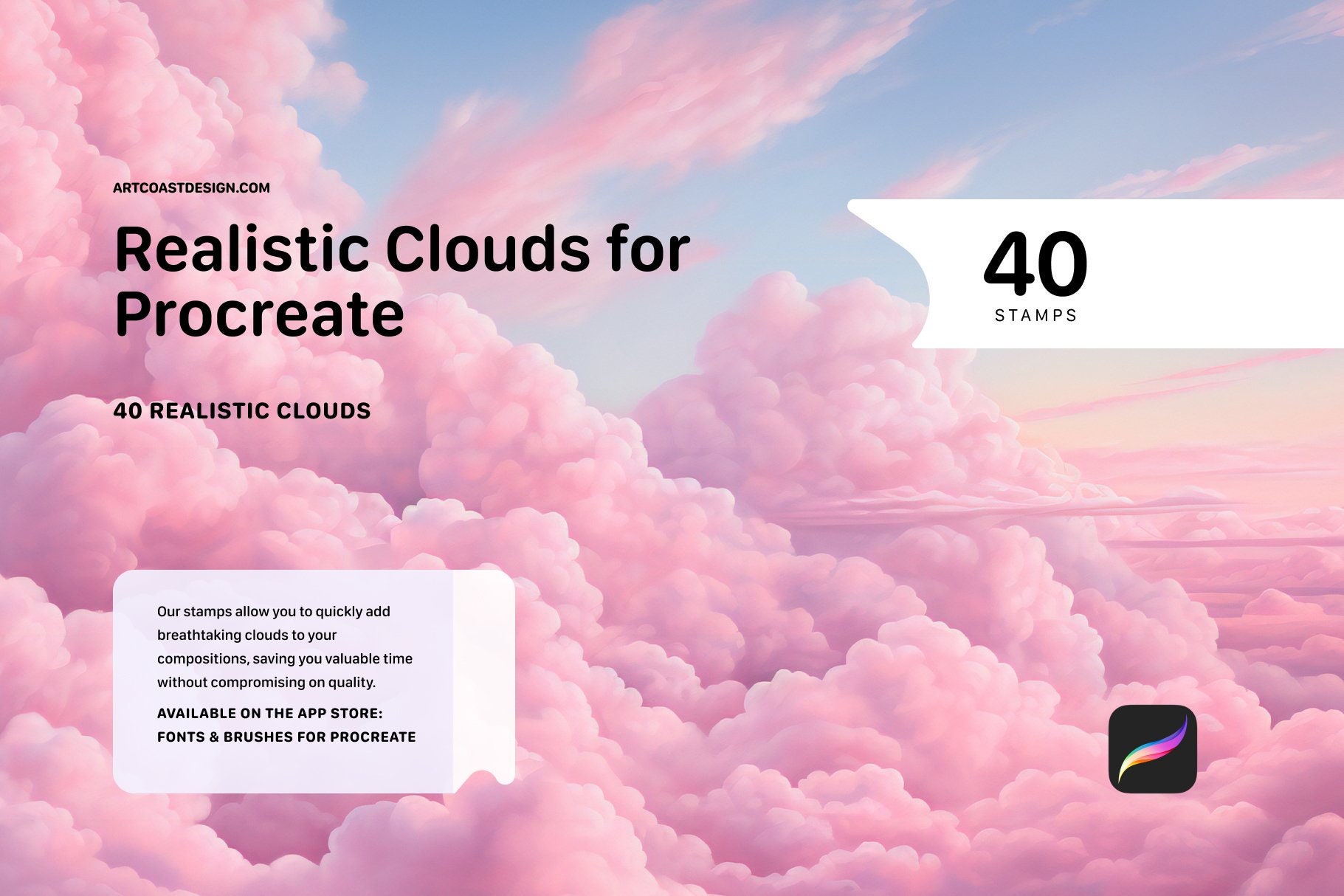 Procreate Realistic Clouds Sky Stamps, Procreate Brushes - Etsy