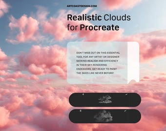 Procreate Realistic Clouds Sky Stamps, Procreate Brushes