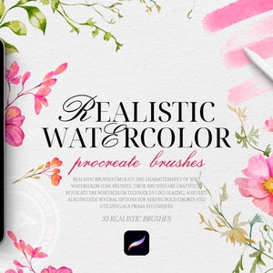 Realistic Watercolor Procreate Brushes - Painting Kit for Procreate - iPad Brushes - Watercolor Brushes - Watercolor Canvas