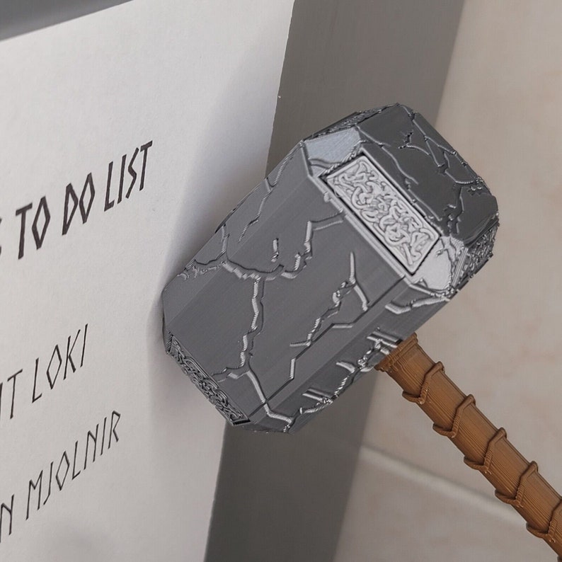 Cracked Magnetic Mjolnir Hammer Mighty Thor - Marvel Fridge Magnet Gift Avengers Love and Thunder Endgame Infinity War Ragnarok Thor's image 6