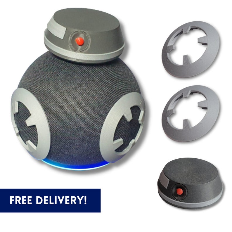 Amazon Echo dot 4th Gen, BB9E BB8 inspired holder, 3D printed image 2