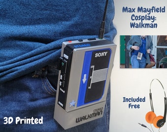 Max Mayfield Cosplay Replica Walkman Inspired by Stranger Things Season 4 Max Mayfield Costume Haloween Retro TV Show Prop Walkman WM-8 Prop