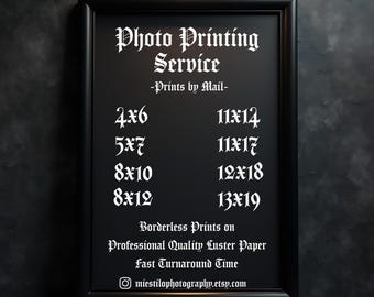 Photo Printing Service! I can print YOUR photos on Professional Luster Paper