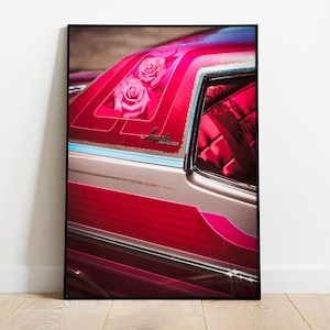 Lowrider mit Rosen Fotografie Druck