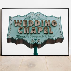 Las Vegas Vintage Wedding Chapel Photography Print