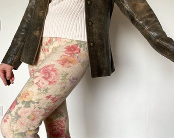 Vintage Wollhose Leggings | Wollhose| Pastell| wool trousers | 80er 90er