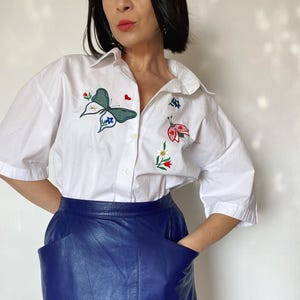 Vintage blouse | Summer blouse | 90s 80s blouse | Unique | Sustainable fashion | Embroidery | Preloved