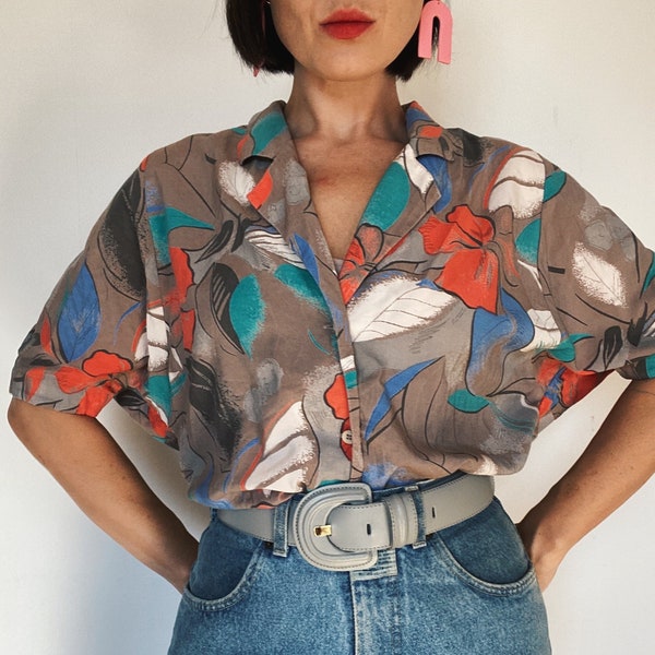 vintage blouse| floral pattern| 90s | romantic blouse| sustainable fashion | Unique| preloved| blouse