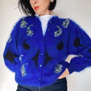 Vintage mohair vest handgemaakt| Wollen jasje| Uniek| Vintage vest| Gebreide kleding