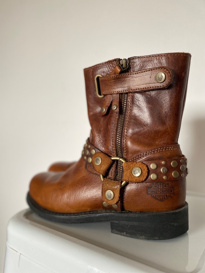 Vintage Harley-Davidson Boots Vintage Boots Biker Boots Cowboy Boots Leather boots image 6