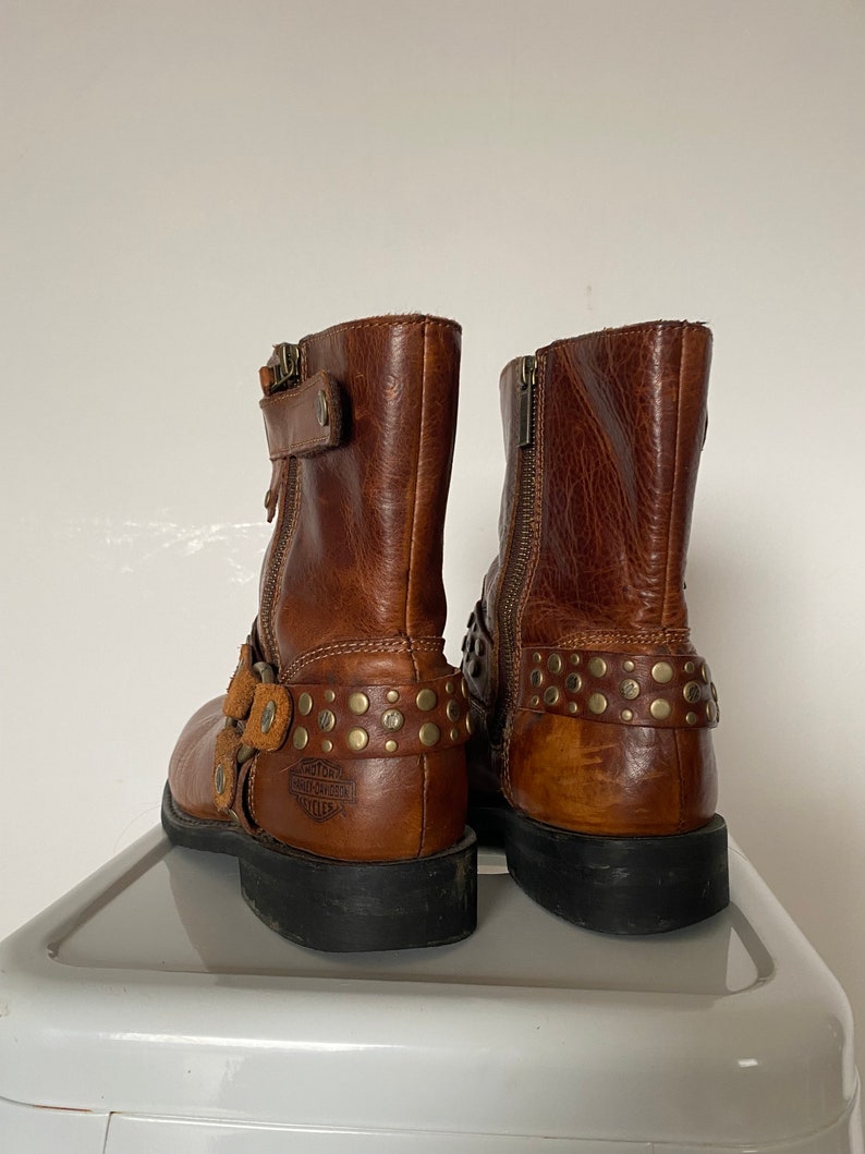 Vintage Harley-Davidson Boots Vintage Boots Biker Boots Cowboy Boots Leather boots image 8