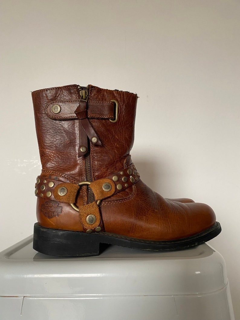 Vintage Harley-Davidson Boots Vintage Boots Biker Boots Cowboy Boots Leather boots image 9