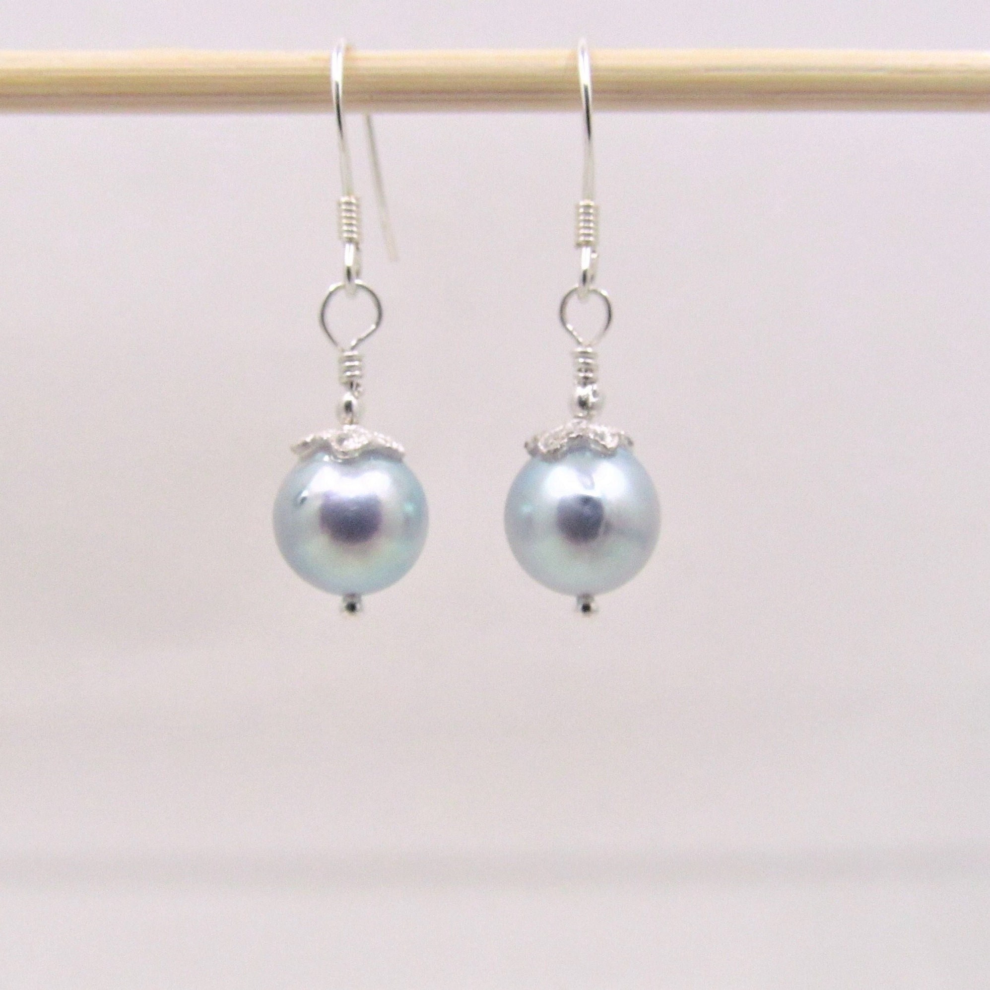 Clogau Watching Chamber Caged Grey Pearl Earrings - Jewellery from WILCOX  AND CARTER JEWELLERS UK