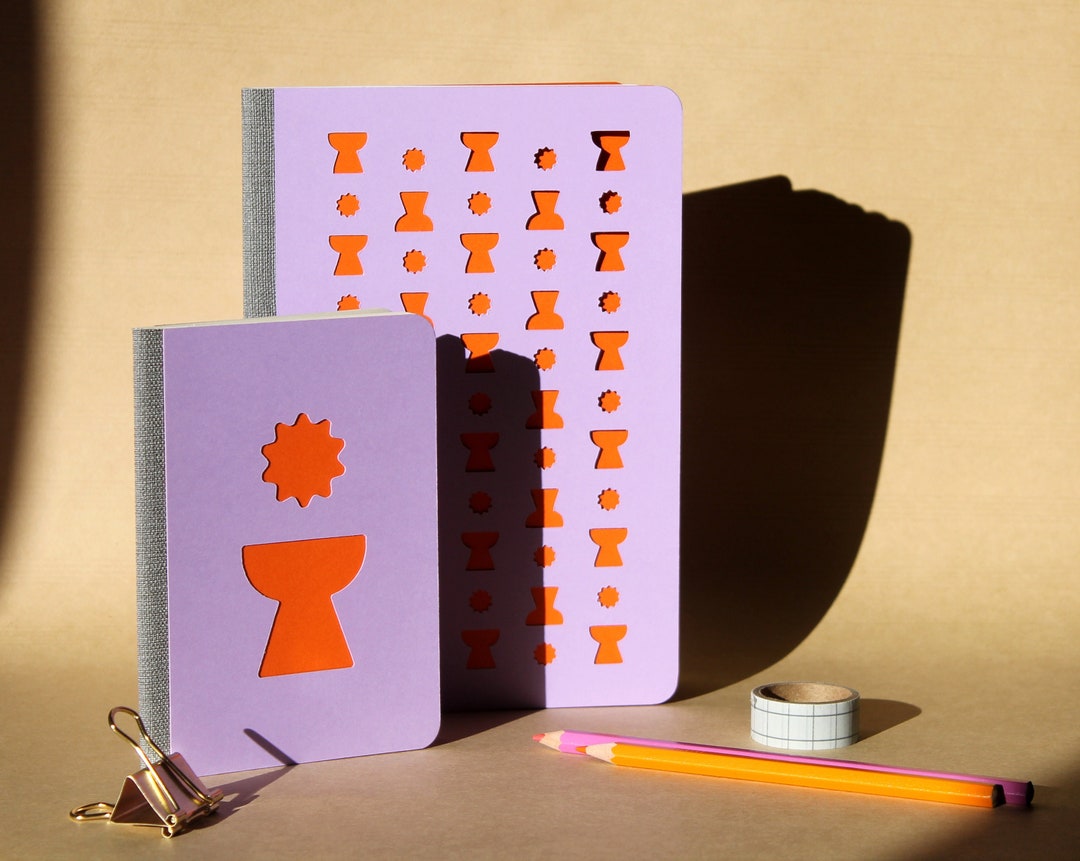 A5 and A6 Notebook Perforated Cover Handbound Drawing Etsy