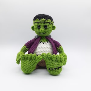 Halloween Baby Frankenstein Crochet Amigurumi Pattern by Debbie Ouellet