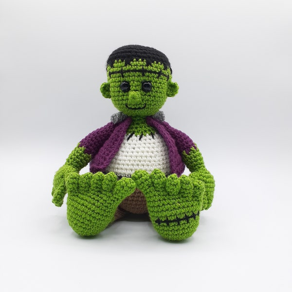 Halloween Baby Frankenstein Crochet Amigurumi Pattern by Debbie Ouellet