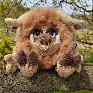 Mortimer the Baby Minotaur Crochet Amigurumi Pattern