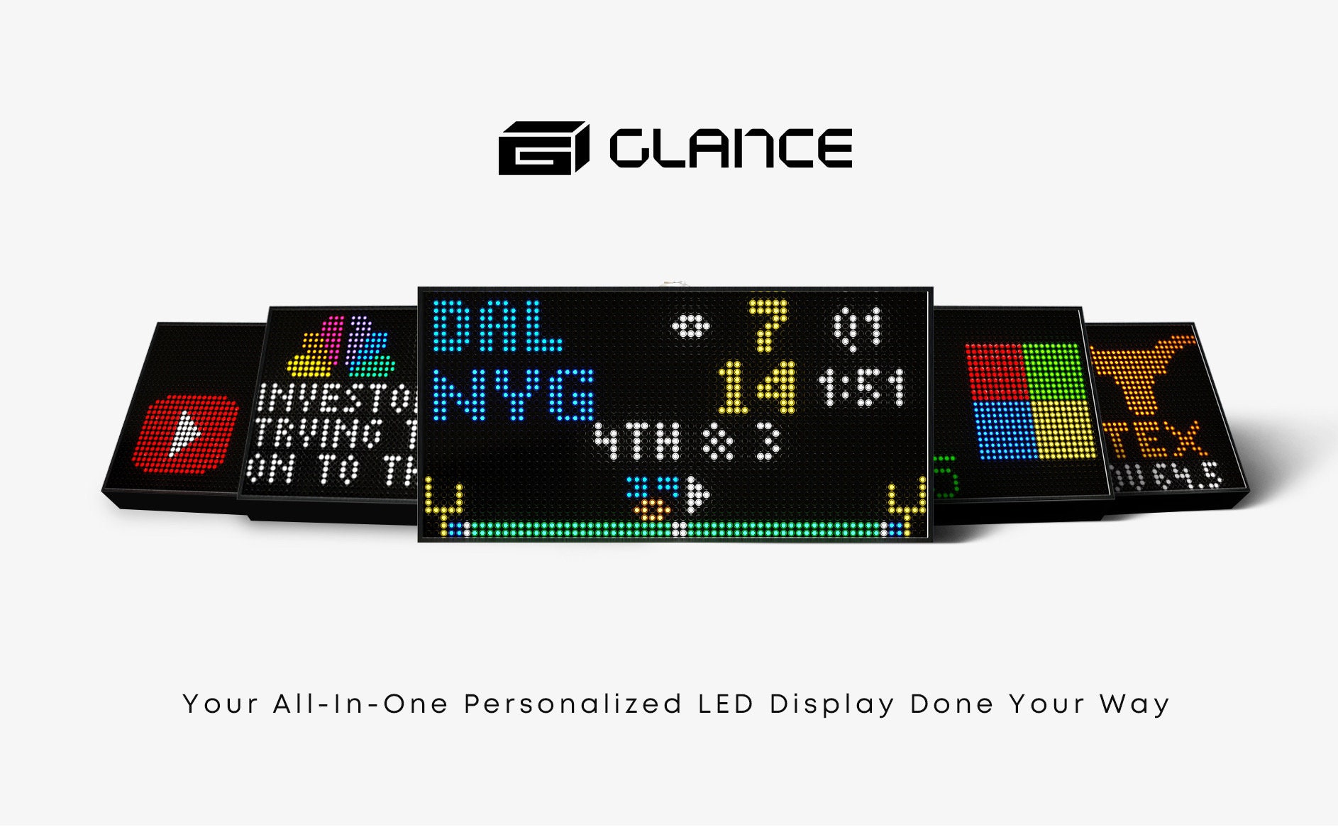 GLANCE LED TICKER | Real-time Sports Stock Crypto Ticker 50+ Apps