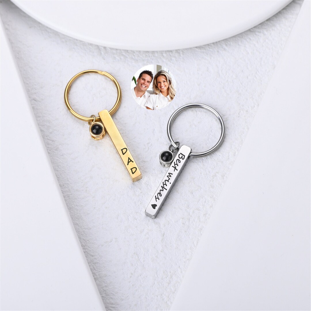 Personalized Projection Keychain Custom Name Custom Picture Keychain Personality Pet Photo