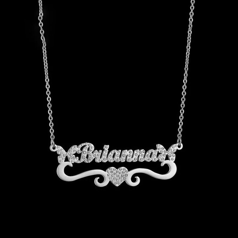 Custom Personalized Name Stainless Steel Necklaces Cubic Etsy