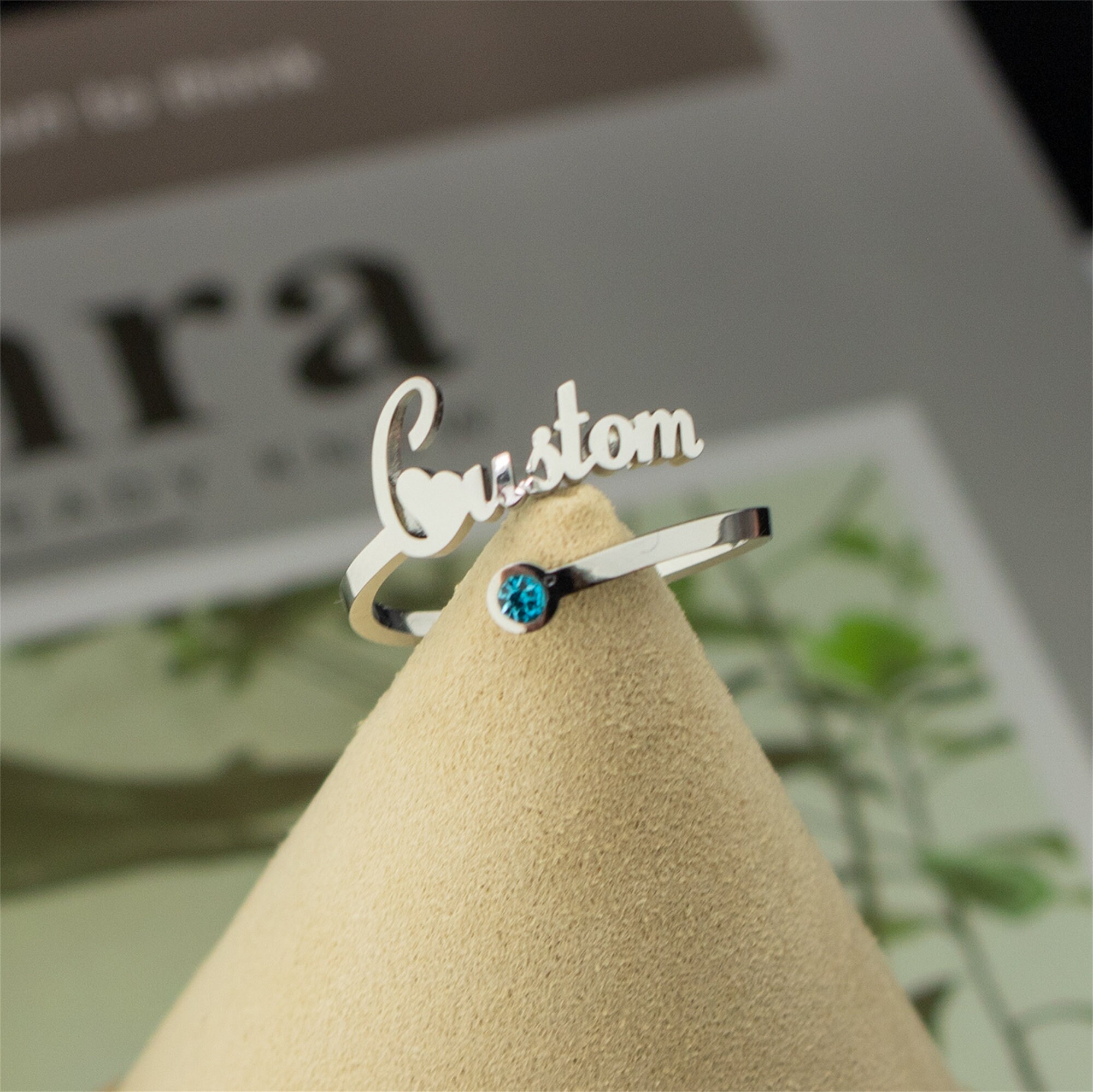 Birthstone and 2024 name rings