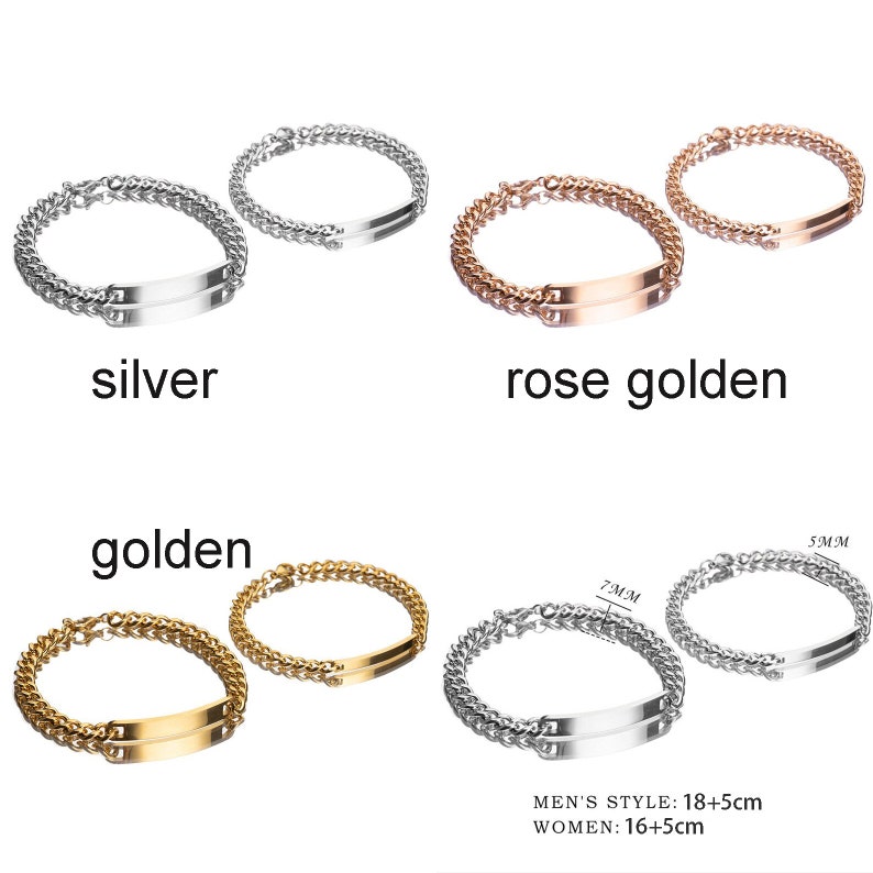 Bracciale per coppie magnetiche personalizzate, Bracciale inciso personalizzato Testo/Simbolo/Data personalizzato, Bracciale per coppia, Regalo per coppia di amanti, regalo per lei immagine 9