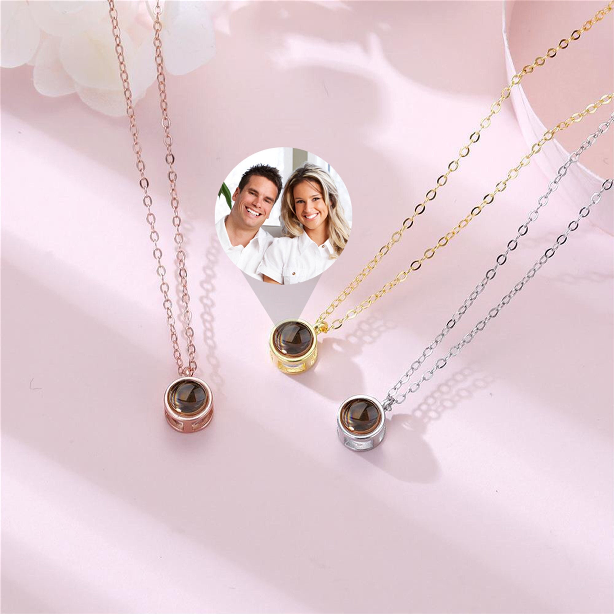 Projection Necklace Personalized Photonecklacememorial Gifts pet