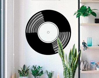 Retro Vinyl Record Sticker - Etsy