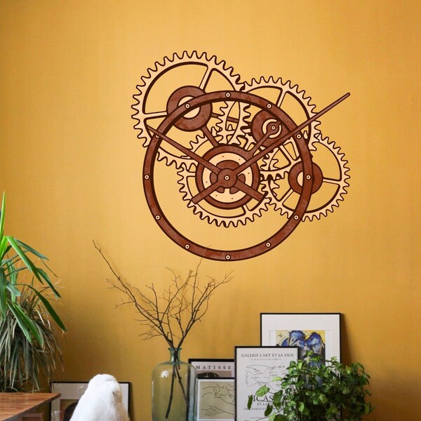 Clock Wall Decal Etsy