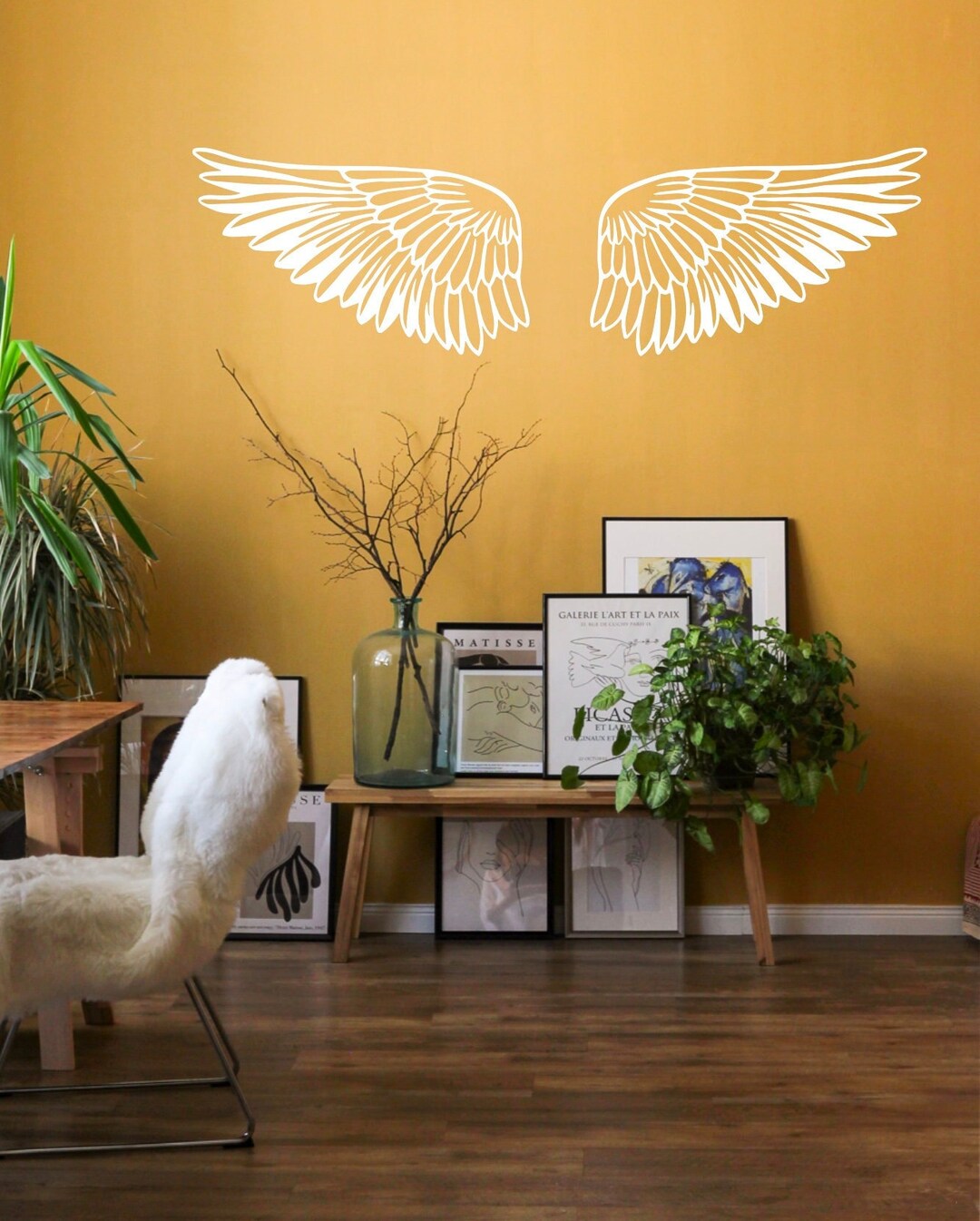 Angel Wings Wall Decal Large Vinyl Sticker Mural Art Etsy