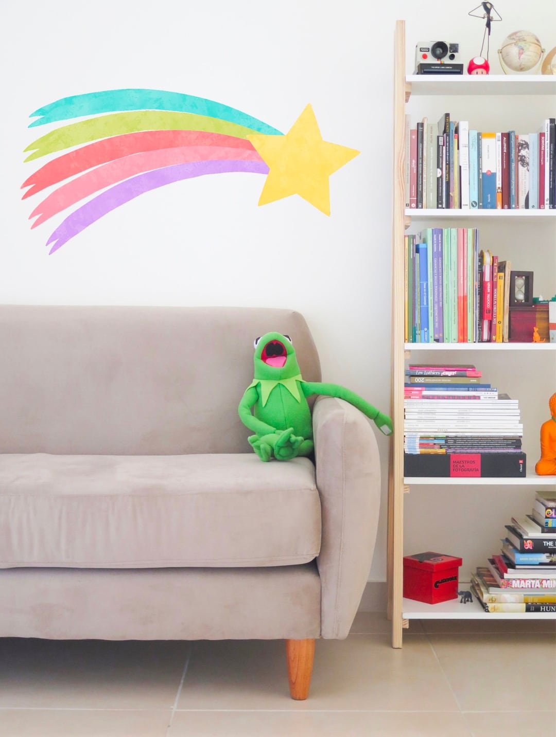 Shooting Star Wall Decal, Nursery Large Vinyl Sticker, Kids Room Mural