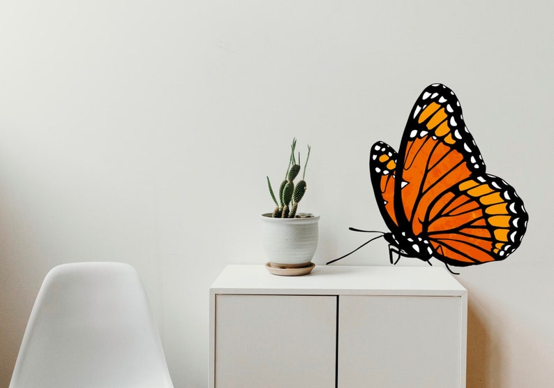 Monarch Butterfly Wall Decal Large Vinyl Sticker Modern Etsy
