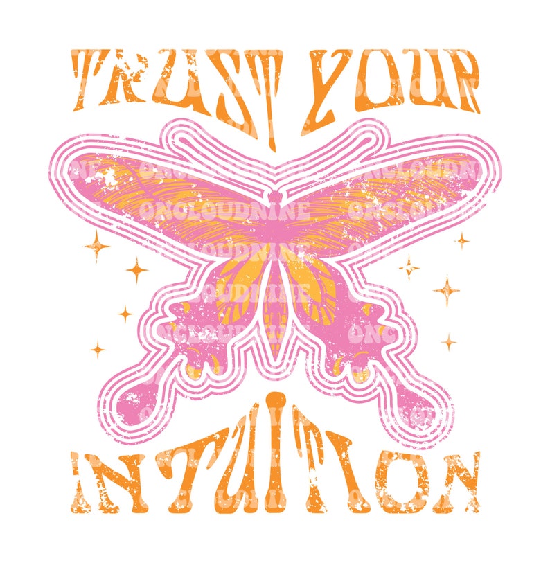 Trust Your Inner Guide Vector Trust Your Intuition Svg, Cut Files Svg, Inspirational Svg, Retro ...