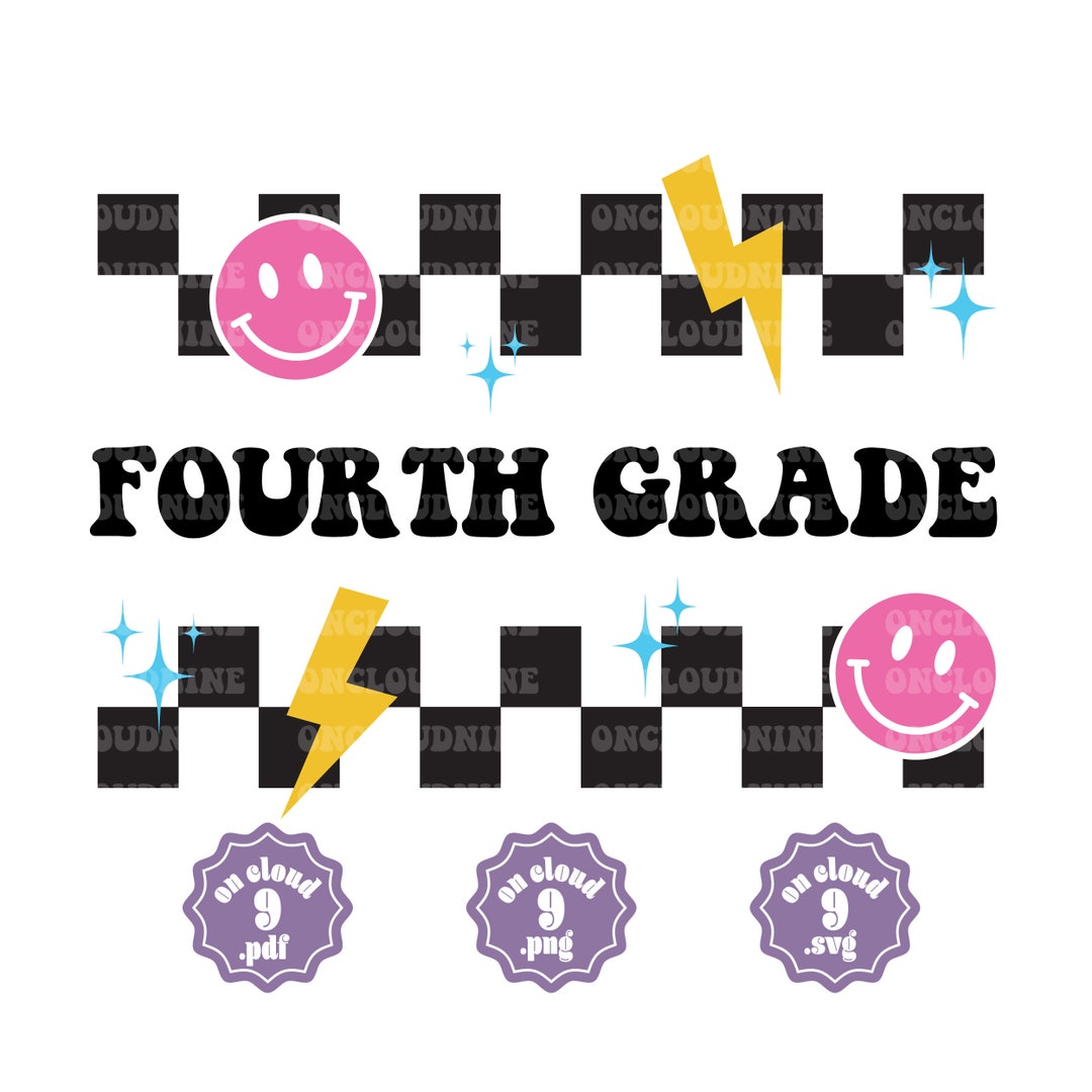 Fourth Grade Svg, Cut Files Svg, School Gifts, Back to School Svg ...