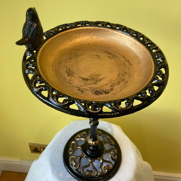 Antique Cast Iron Bird Bath - Etsy