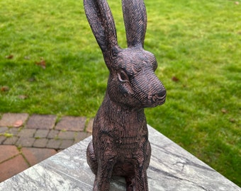 Beautiful antique cast iron figure of a hare