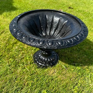 Antique Victorian cast iron campana urn planter
