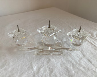 Swarovski crystal table centrepiece/ 3 candle holder