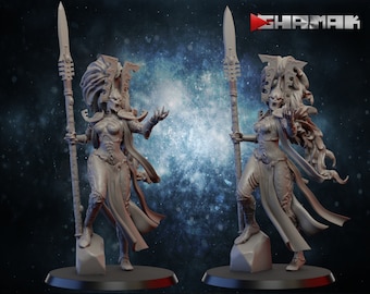 Avatar Lord Of Battle Space Elf Wraith Elder AoS SCIFI war games Role Playing Dungeons And Dragons Proxy Descent Tabletop RPG Tabletop Ghamak Pizzo