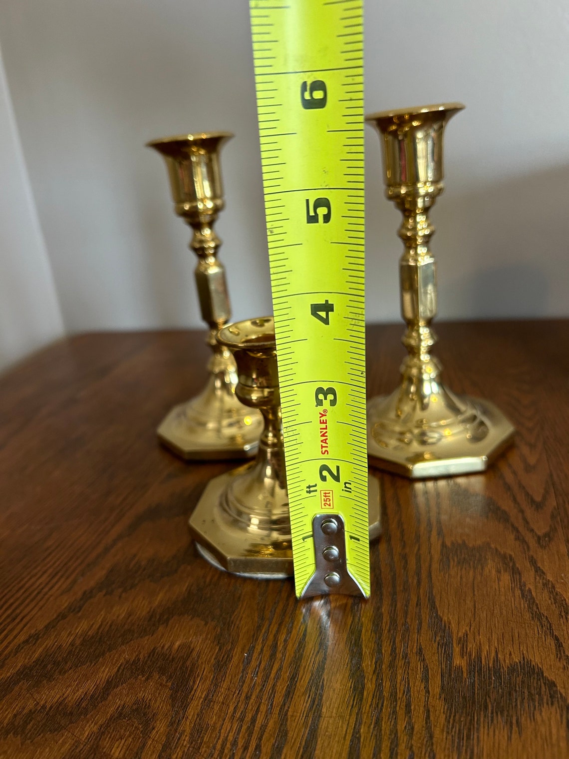 Vintage Carolina Brass Candle Holders Tapered Candle Stick Holders for
