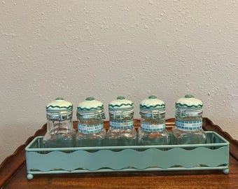 Vintage Henry Watson Pottery Spice Canisters/pots ~ Set of Six