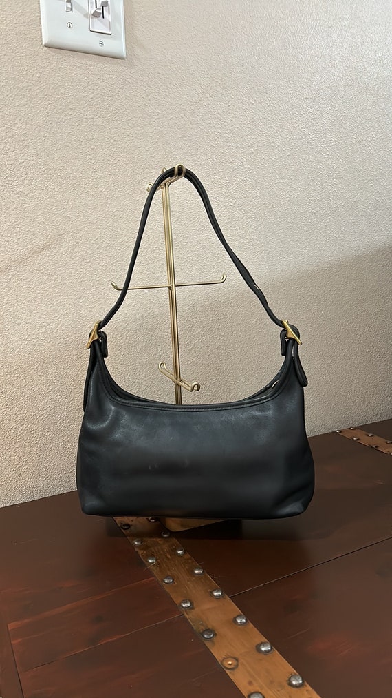 Vintage Coach Legacy Black Leather Small Handbag 9
