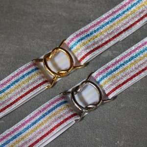1.5” sparkle striped elastic belt